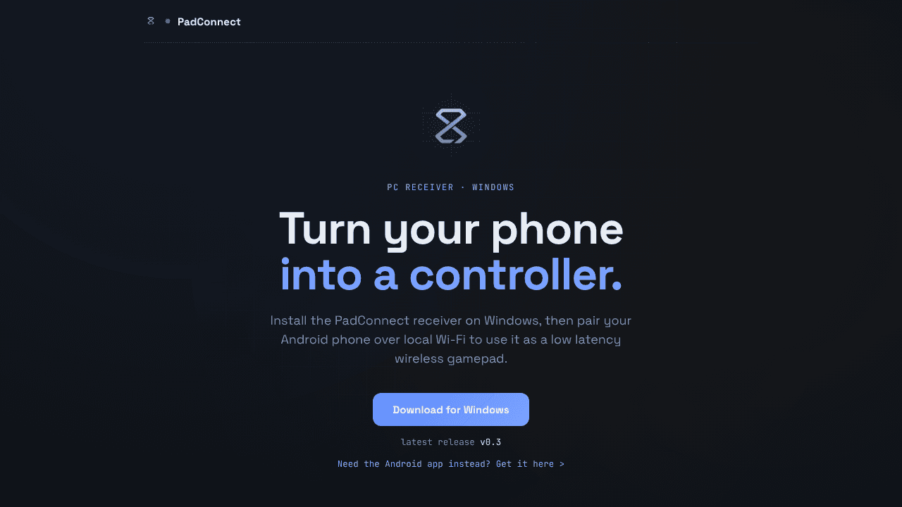 PadConnect website screenshot