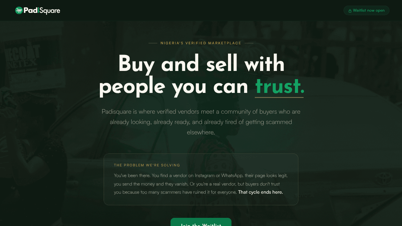 Padisquare website screenshot