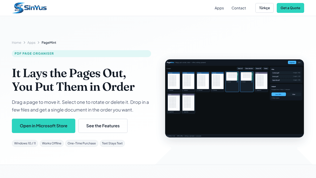 PageMint website screenshot