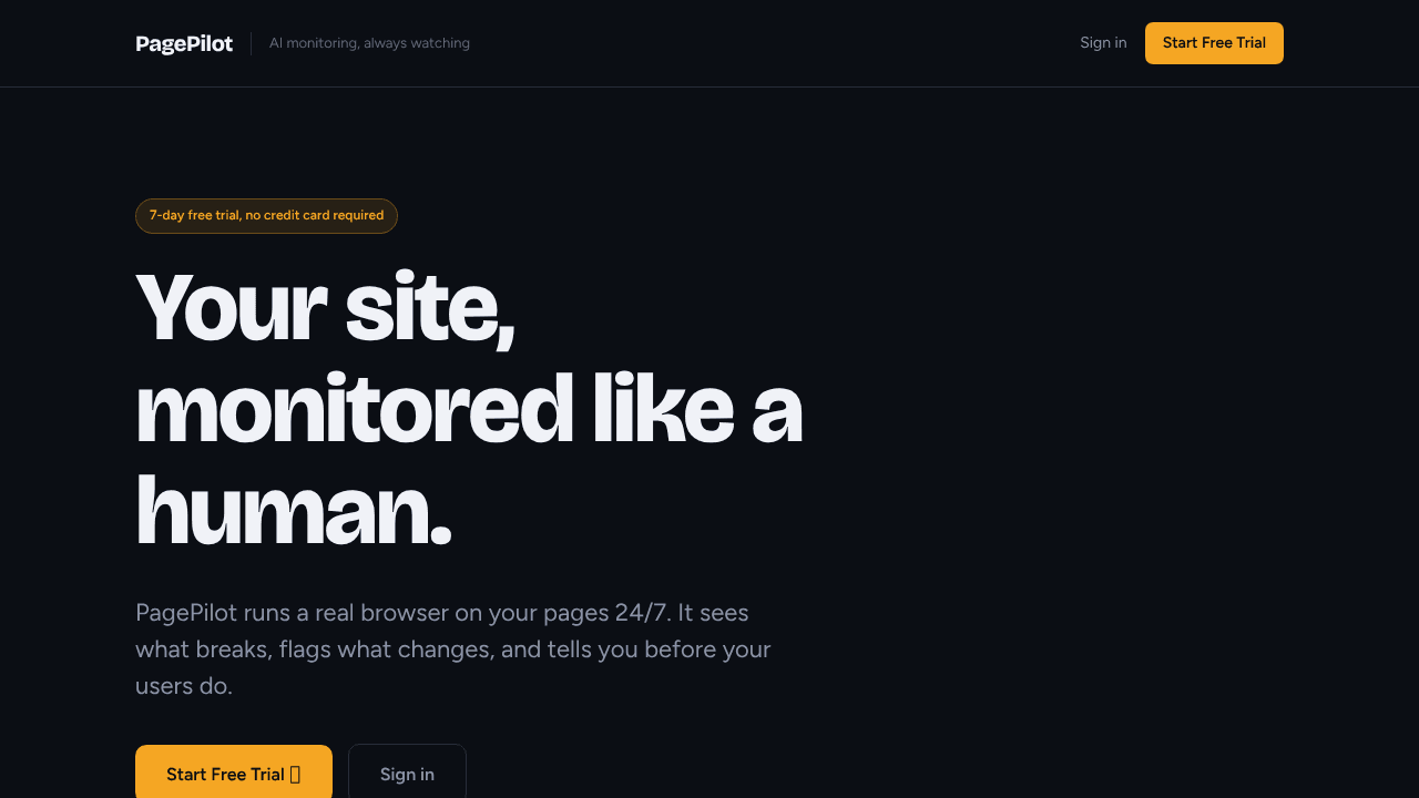 PagePilot website screenshot