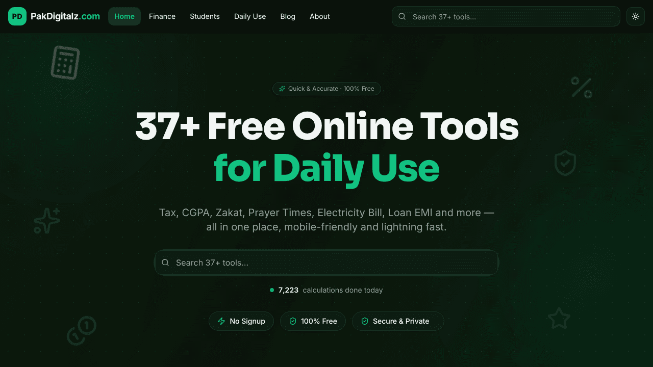 PakDigitalz website screenshot