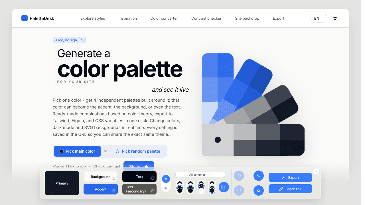 PaletteDesk website screenshot