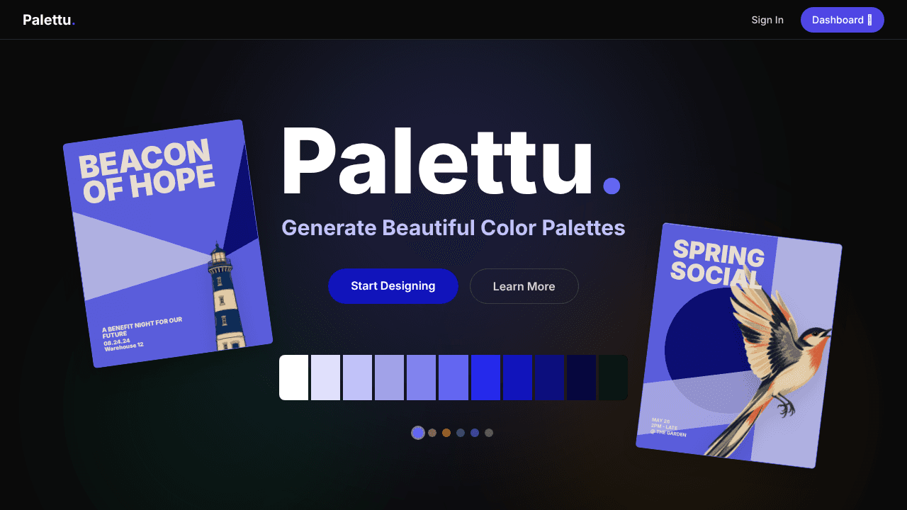 Palettu website screenshot