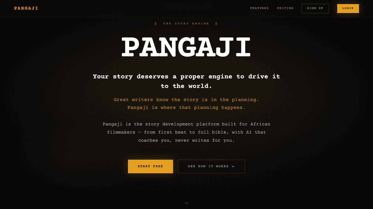 PANGAJI website screenshot