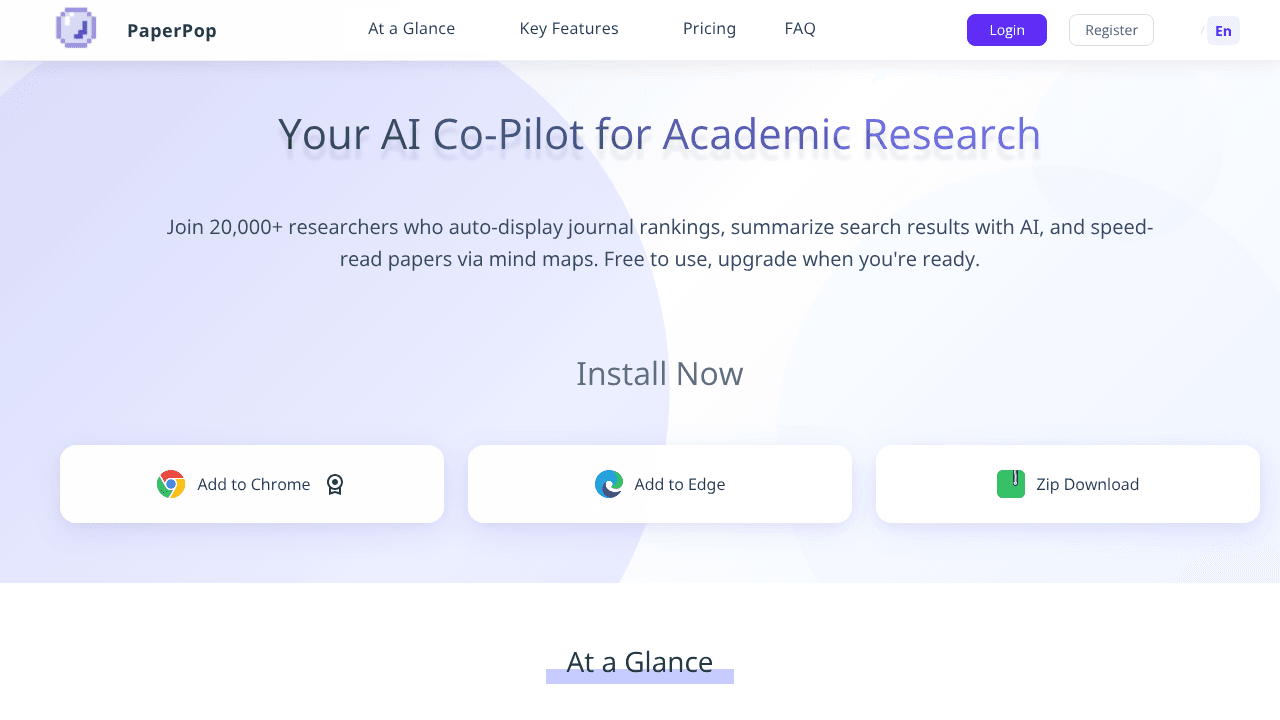 PaperPop - Journal Impact & Ranking website screenshot