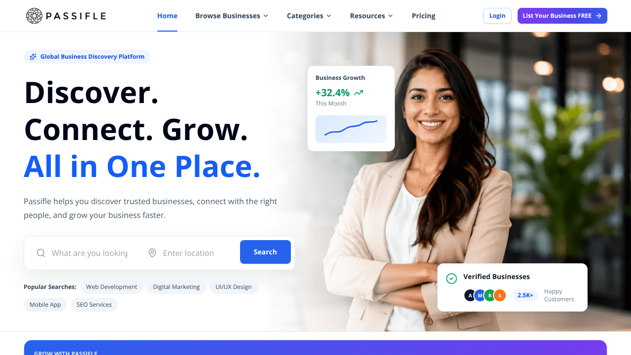 Passifle website screenshot