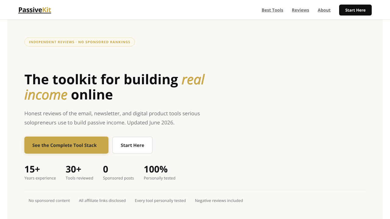 PassiveKit.com website screenshot