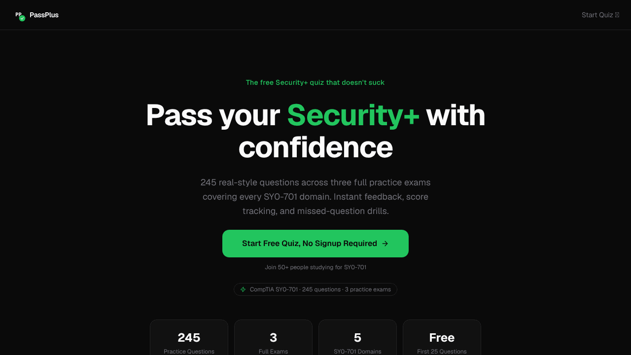 PassPlus website screenshot