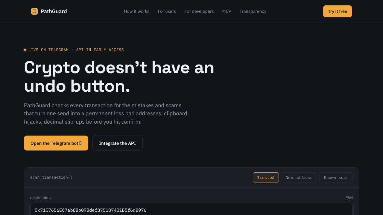PathGuard website screenshot