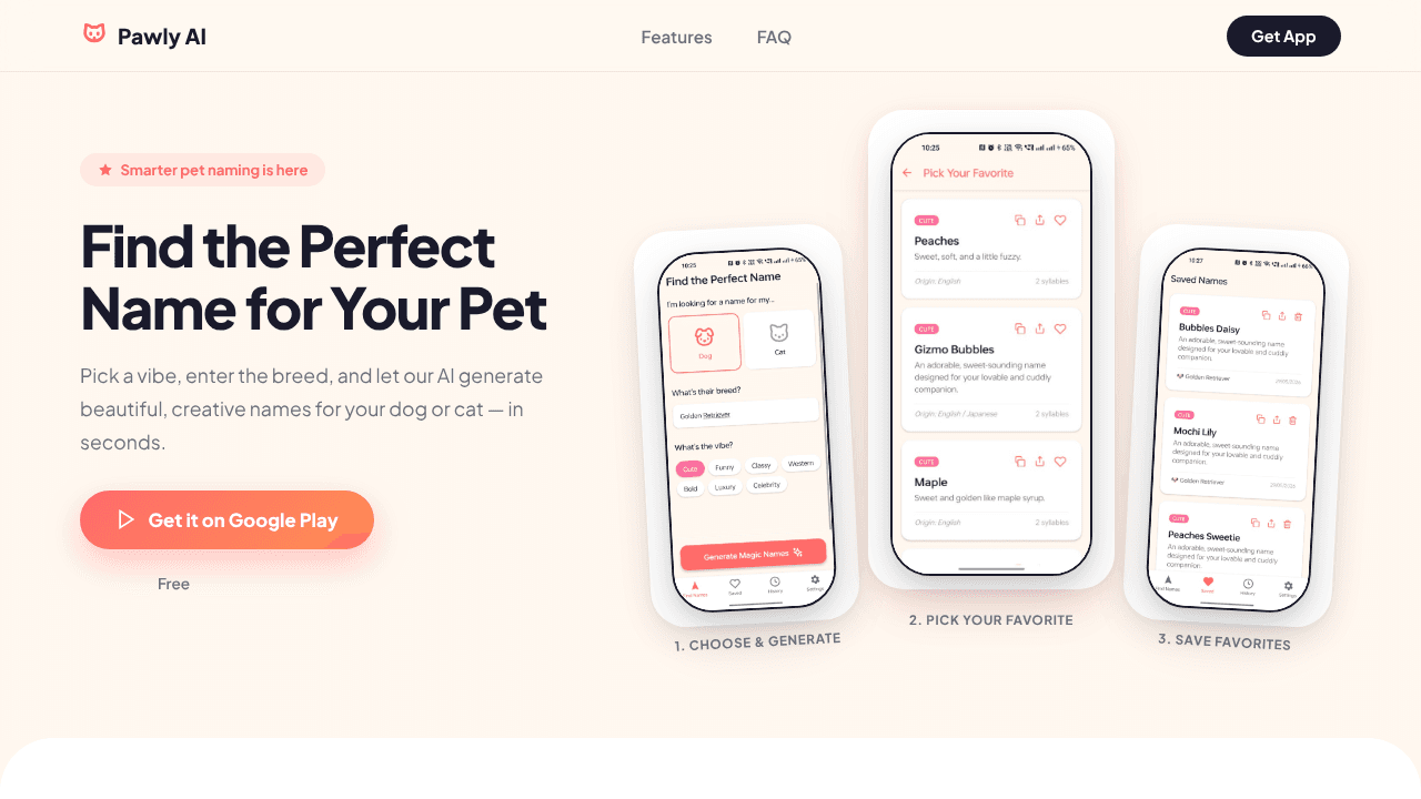Pawly AI website screenshot