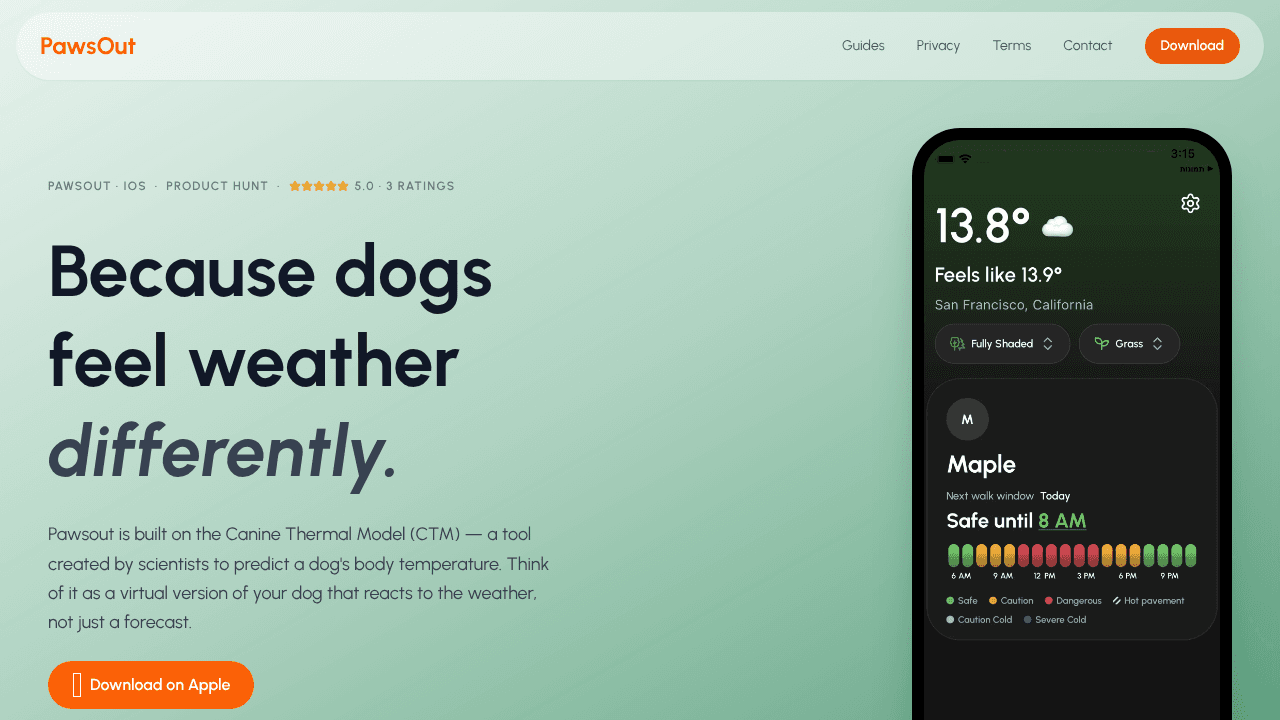 PawsOut website screenshot
