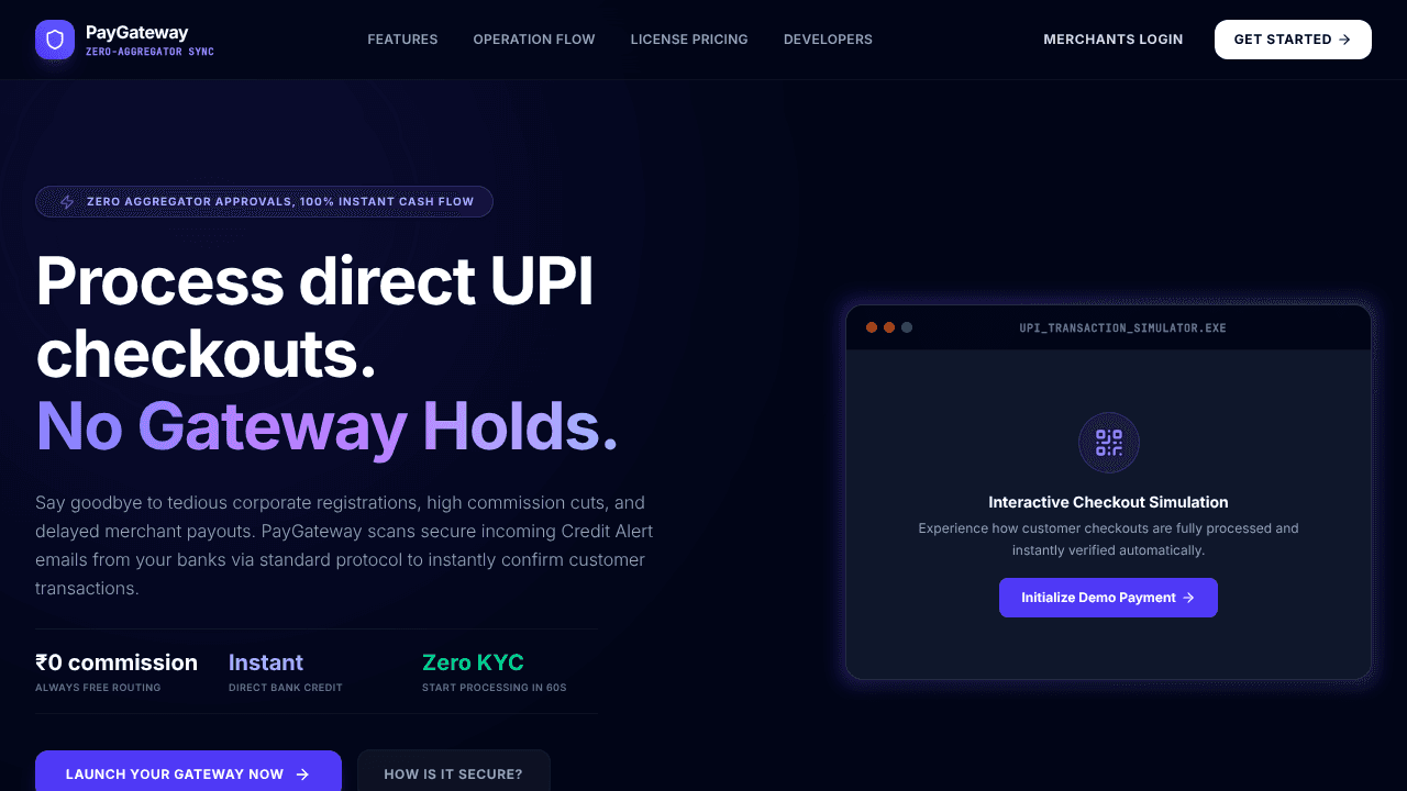 PayGateway website screenshot