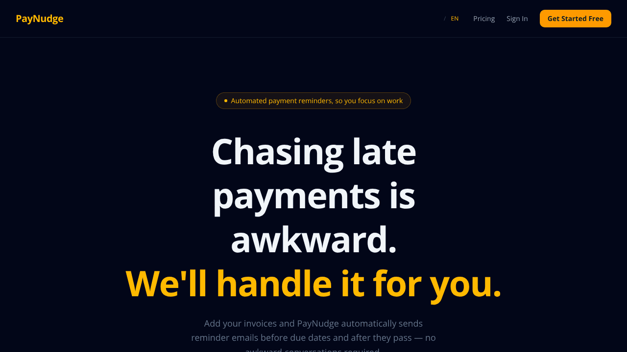 PayNudge website screenshot