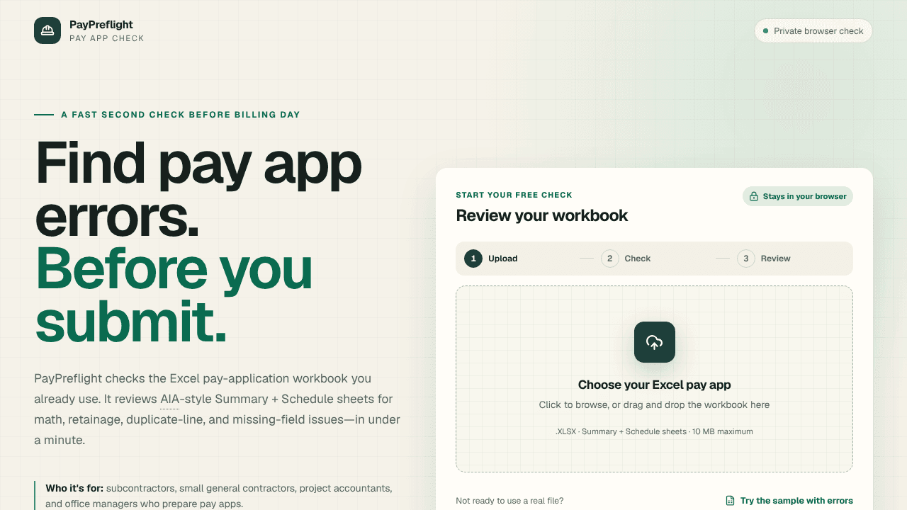 PayPreflight website screenshot