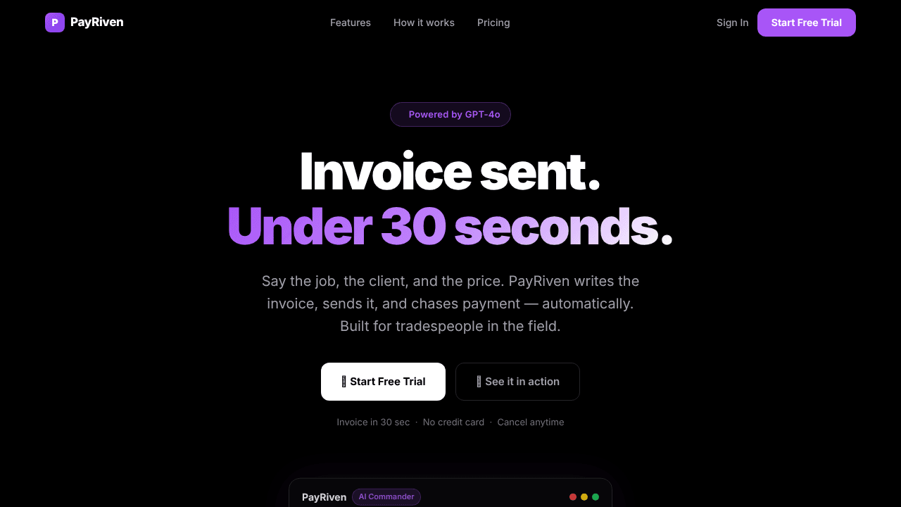 PayRiven website screenshot