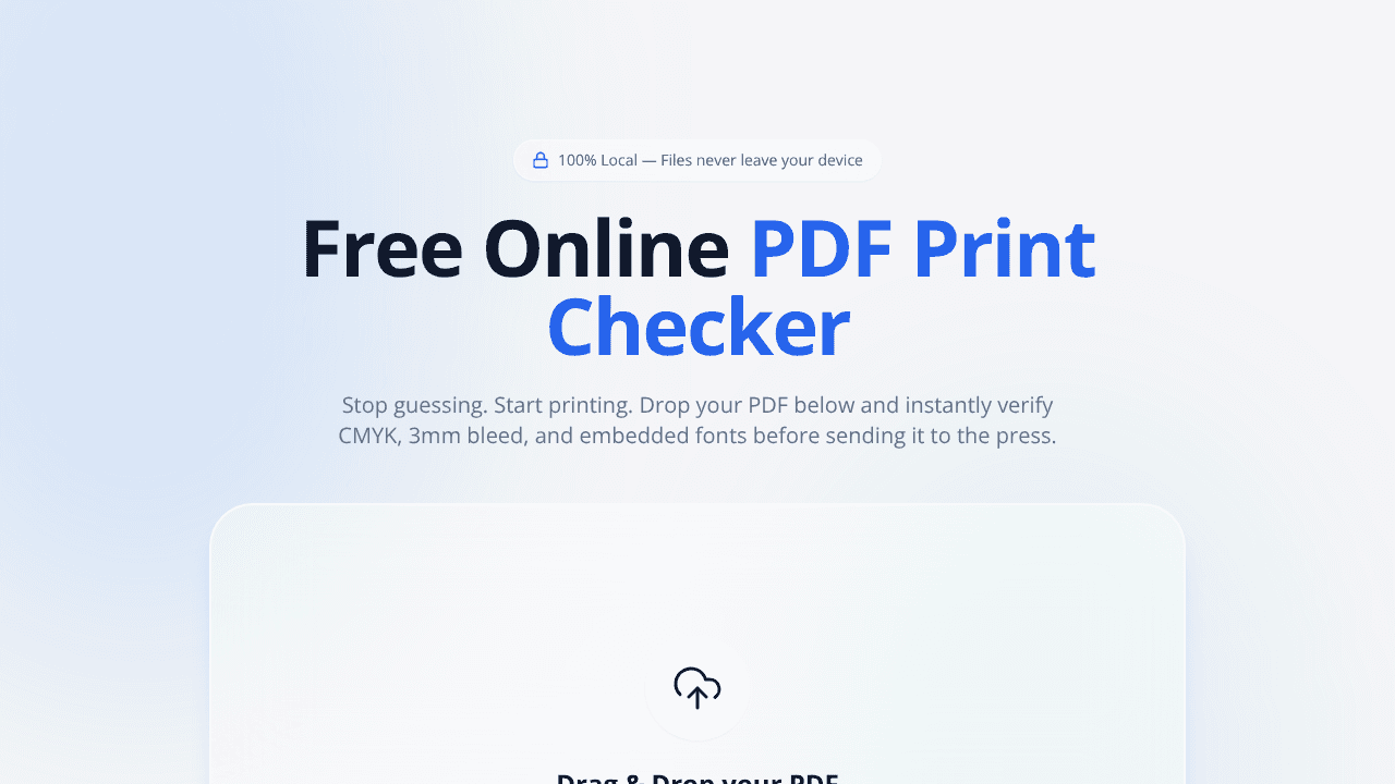 PDF Print Checker website screenshot