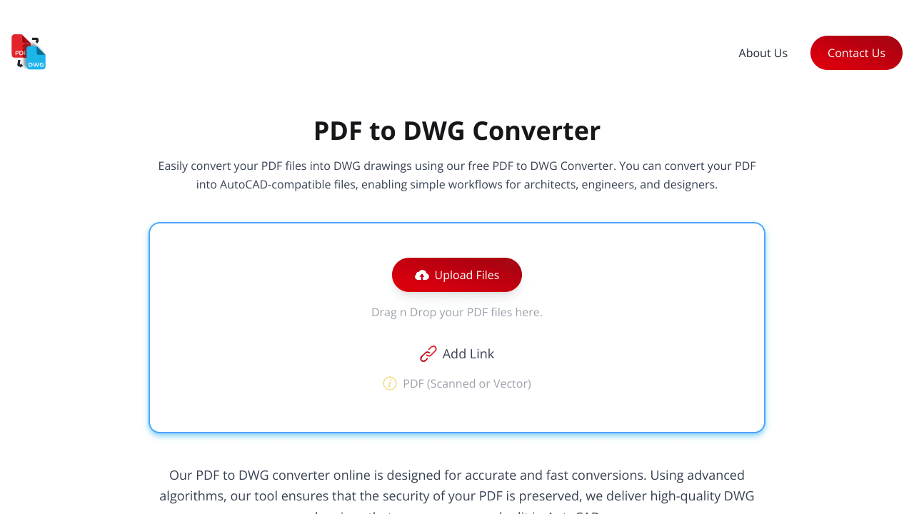 PDF to DWG Converter