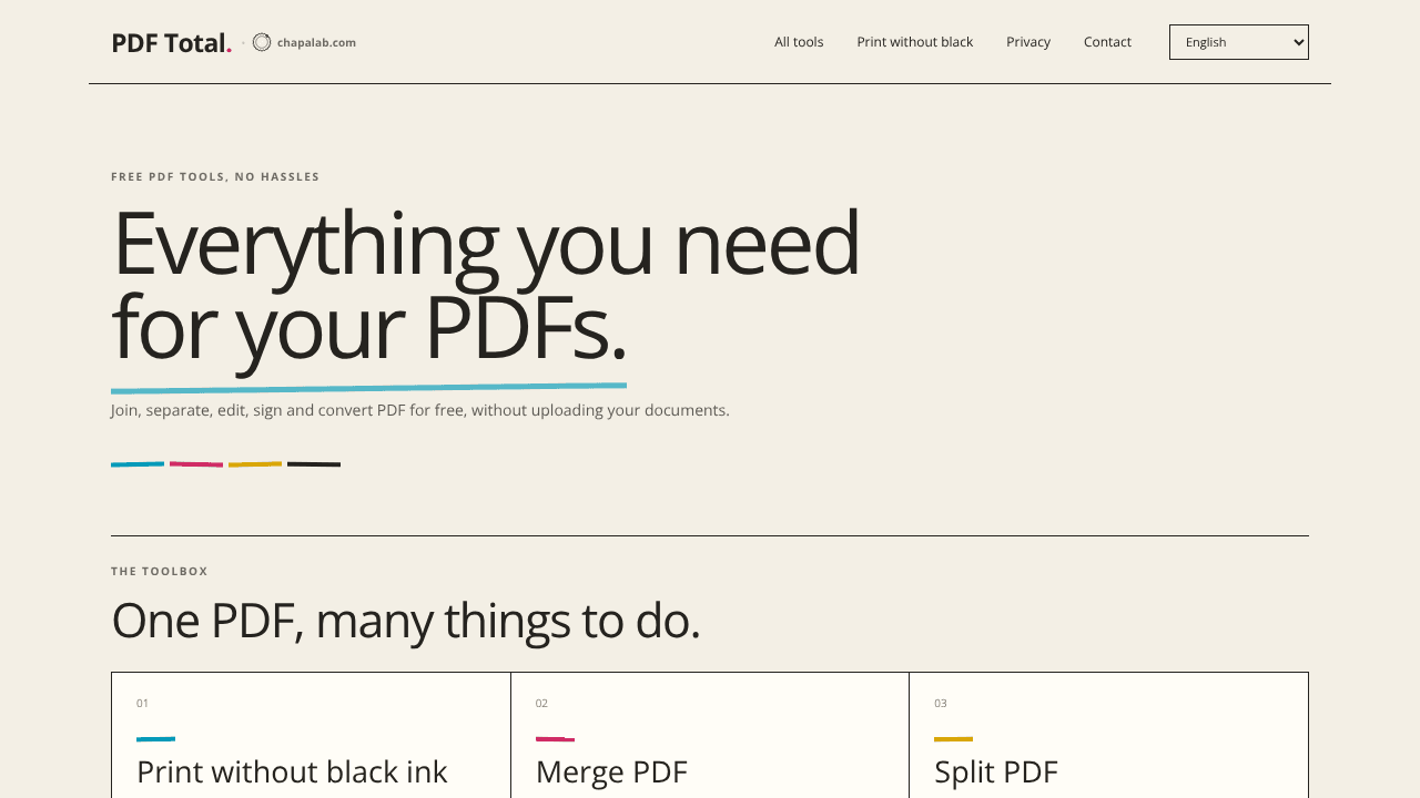 PDF Total website screenshot
