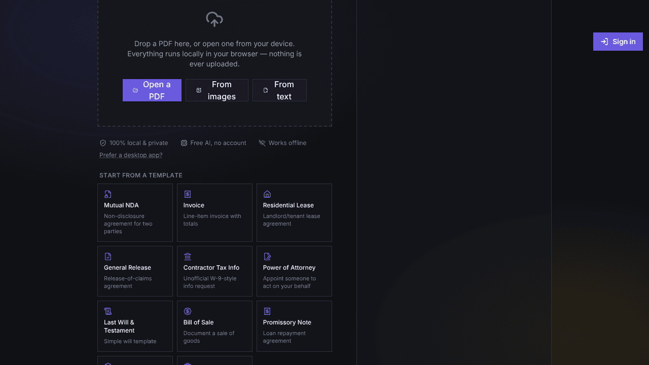 PDFLoom website screenshot