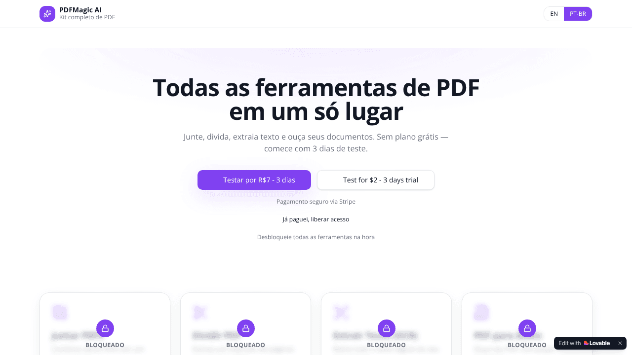 PDFMagic website screenshot