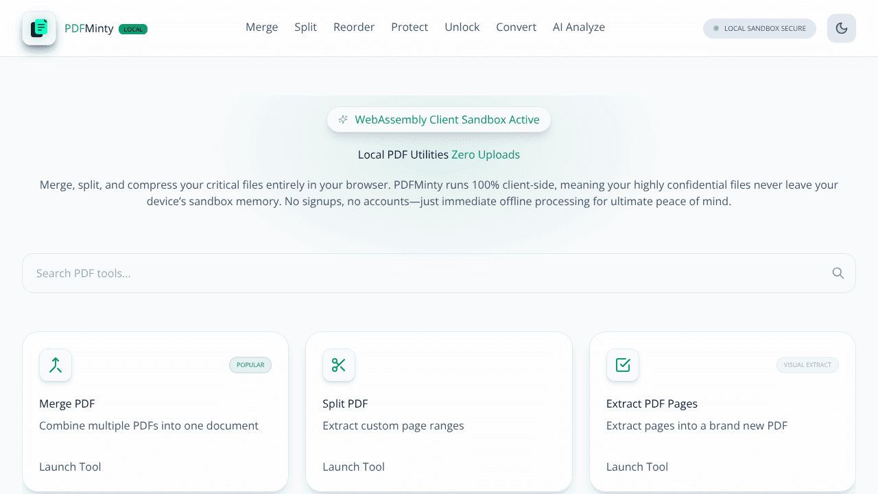  PdfMinty website screenshot