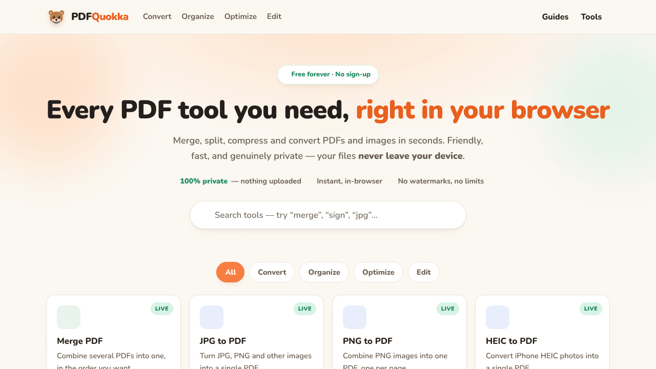 PDFQuokka website screenshot