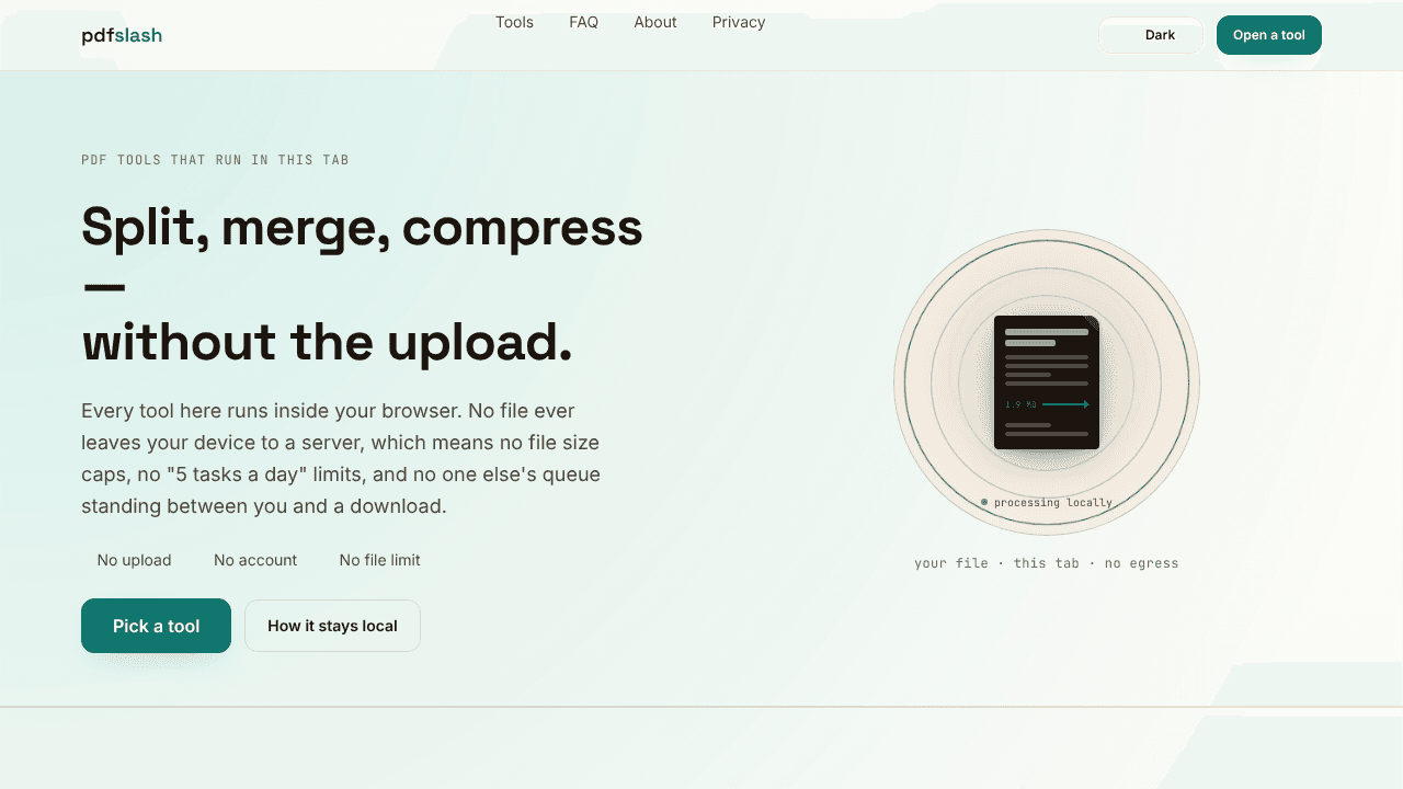 pdfslash website screenshot