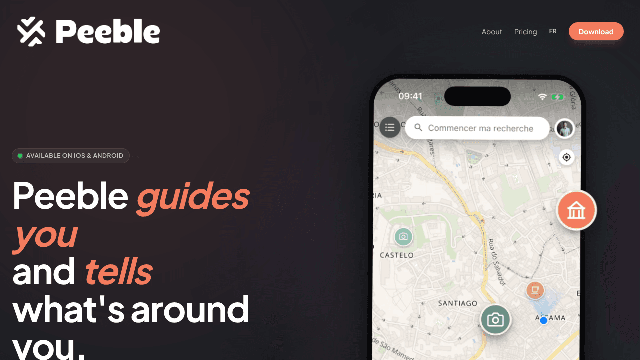 Peeble website screenshot