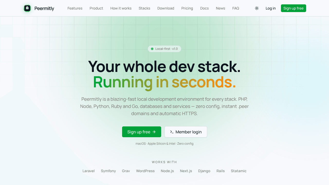 Peermitly website screenshot