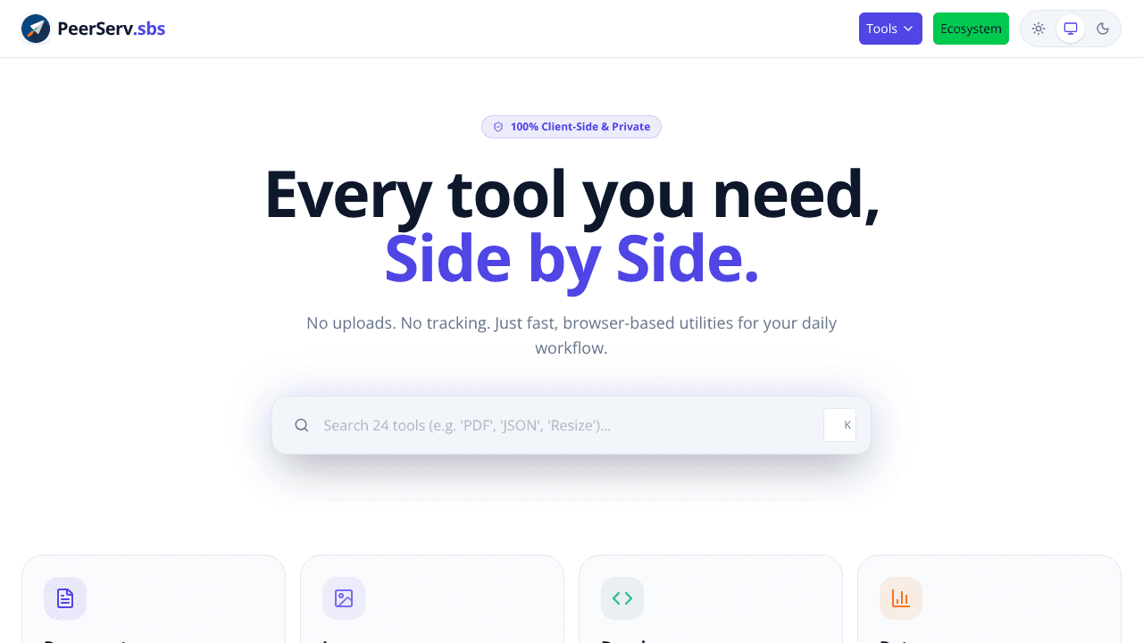 PeerServ.sbs website screenshot
