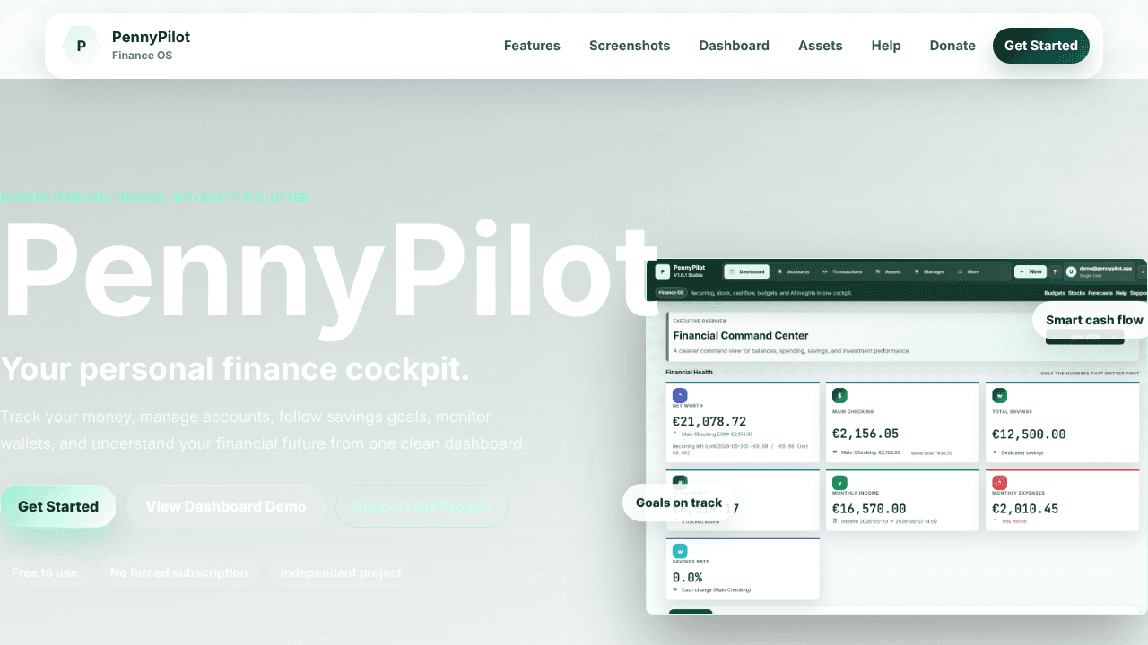 PennyPilot website screenshot