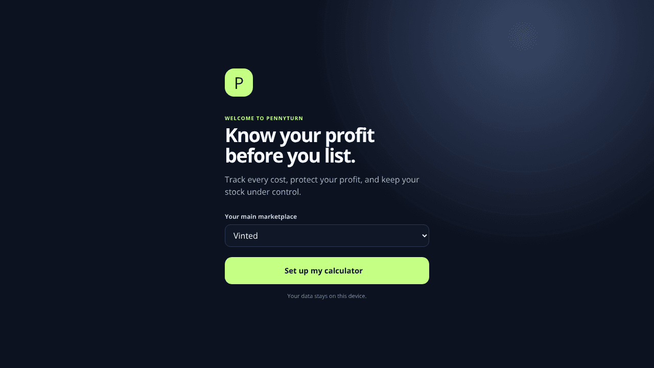 PennyTurn website screenshot