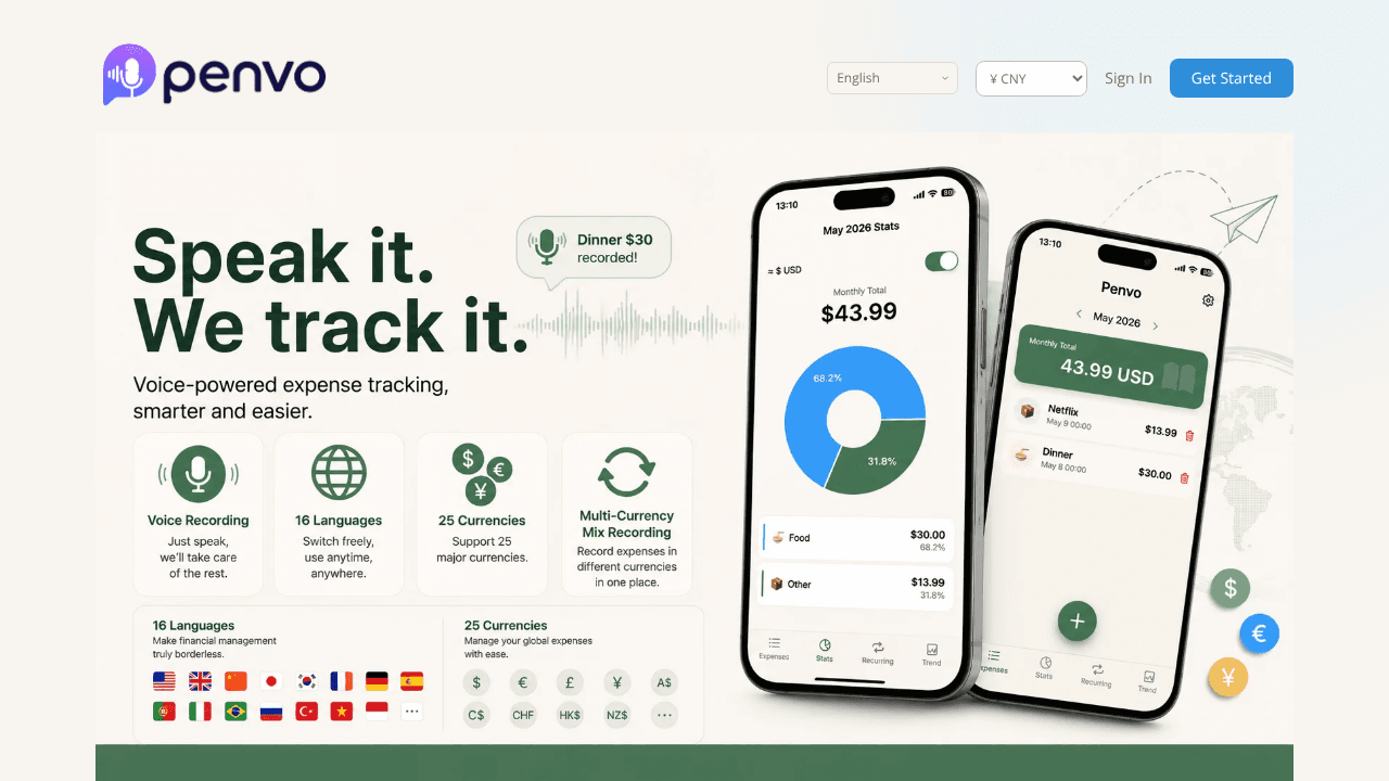 Penvo website screenshot