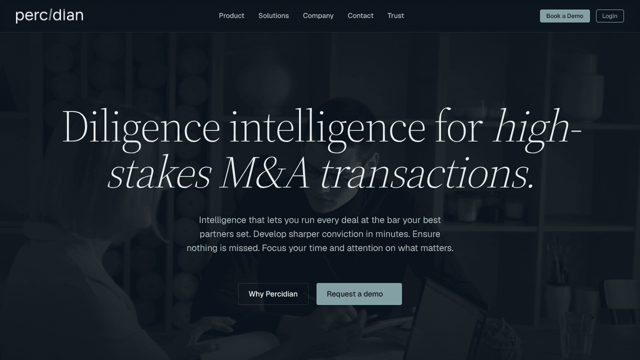 Percidian AI website screenshot