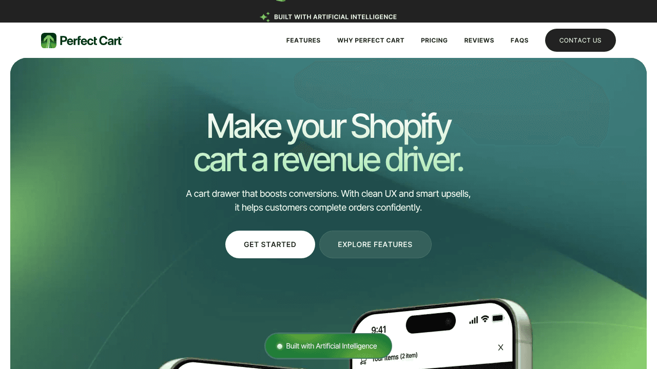  Perfect Cart ‑ Upsell & AI website screenshot