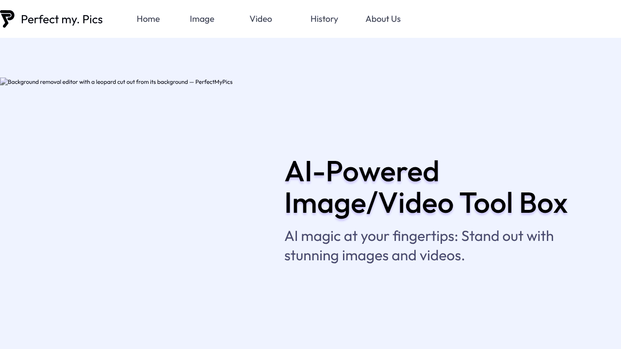 PerfectMyPics website screenshot