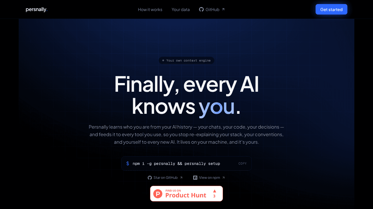 Persnally website screenshot