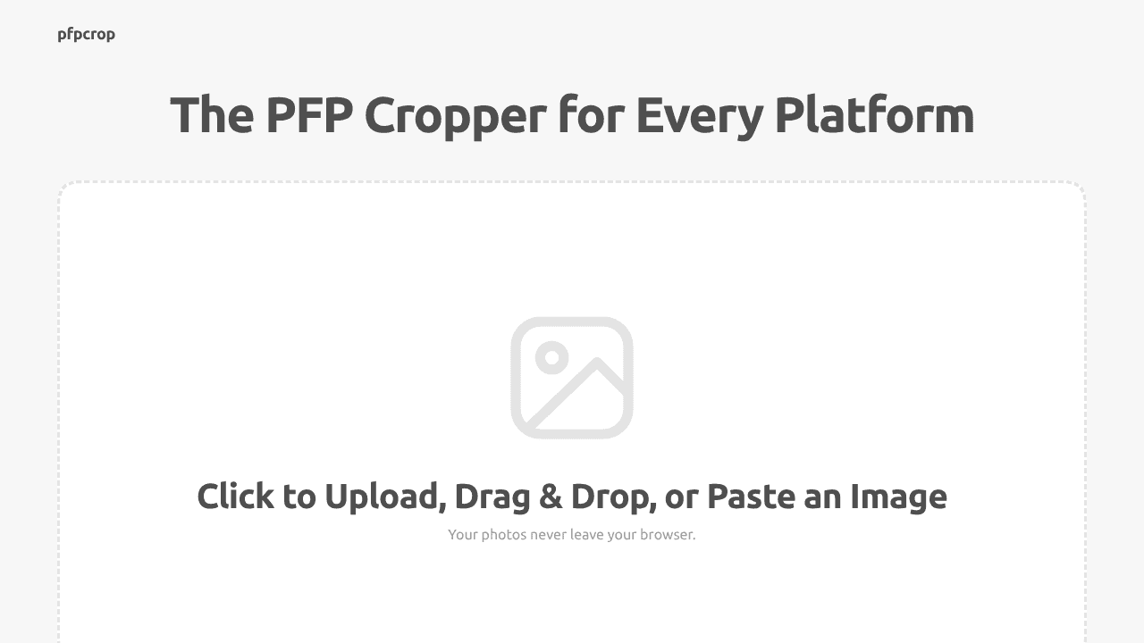 PFP Cropper website screenshot