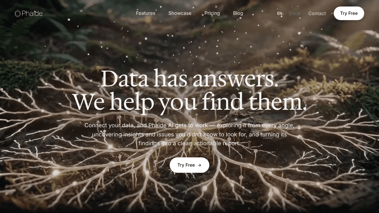 Phaide AI website screenshot