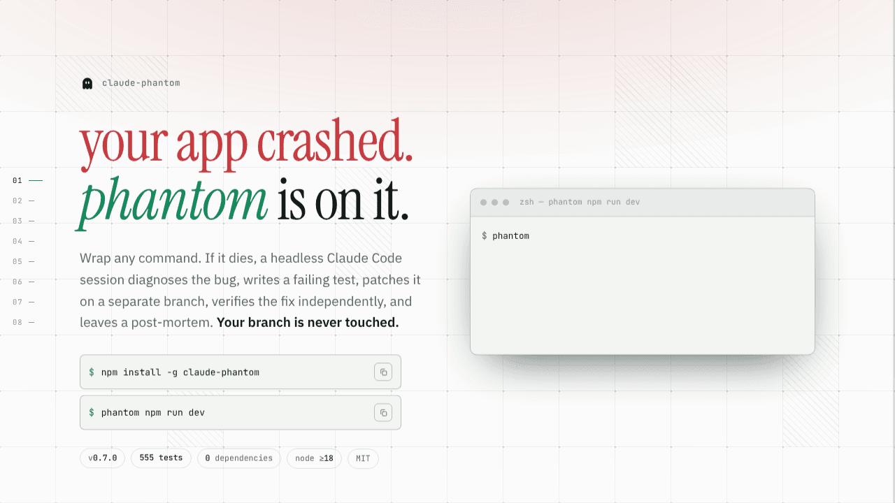 Phantom website screenshot