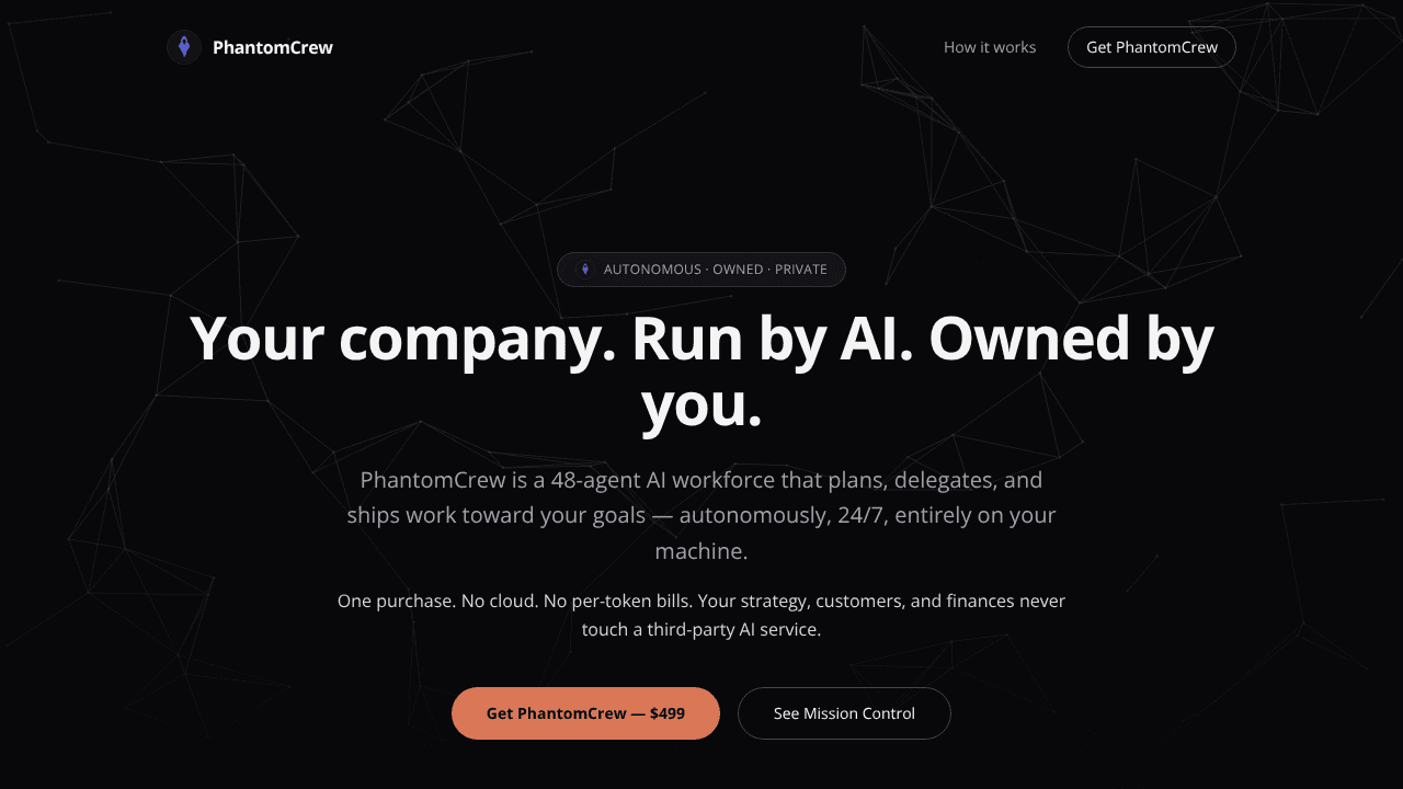 PhantomCrew website screenshot