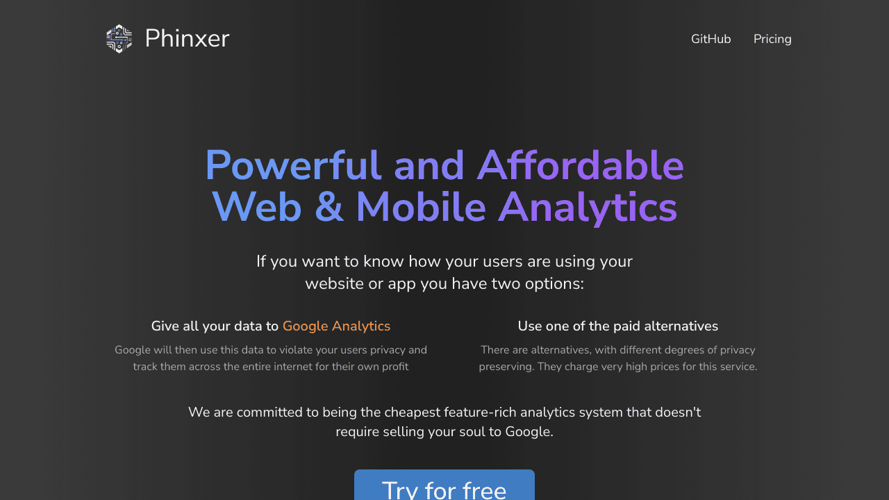 Phinxer Analytics