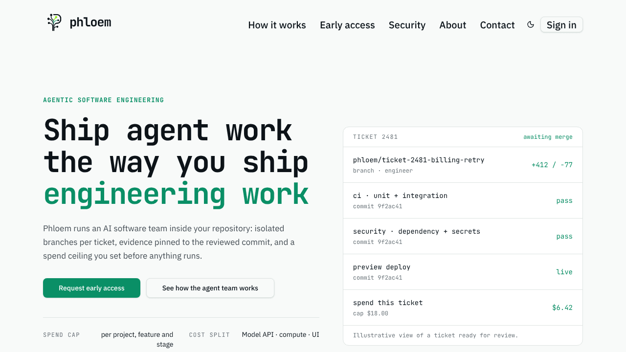 Phloem website screenshot