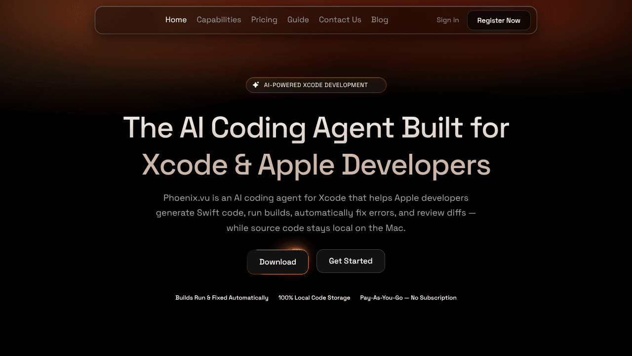 Phoenix website screenshot