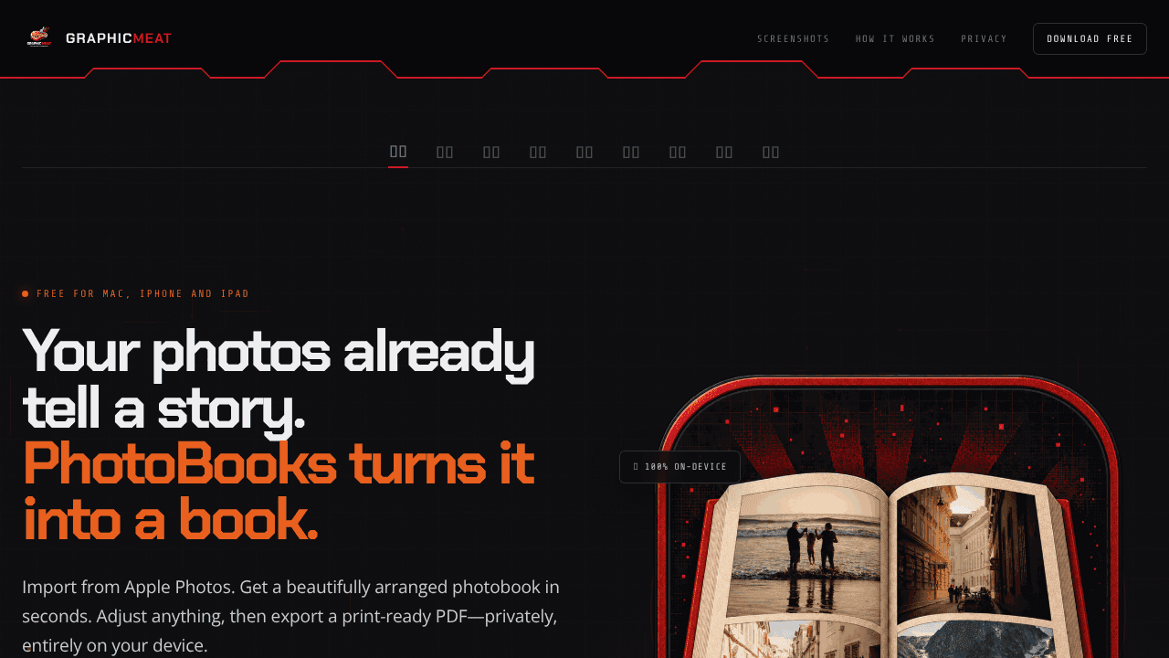 PhotoBooks by GraphicMeat website screenshot
