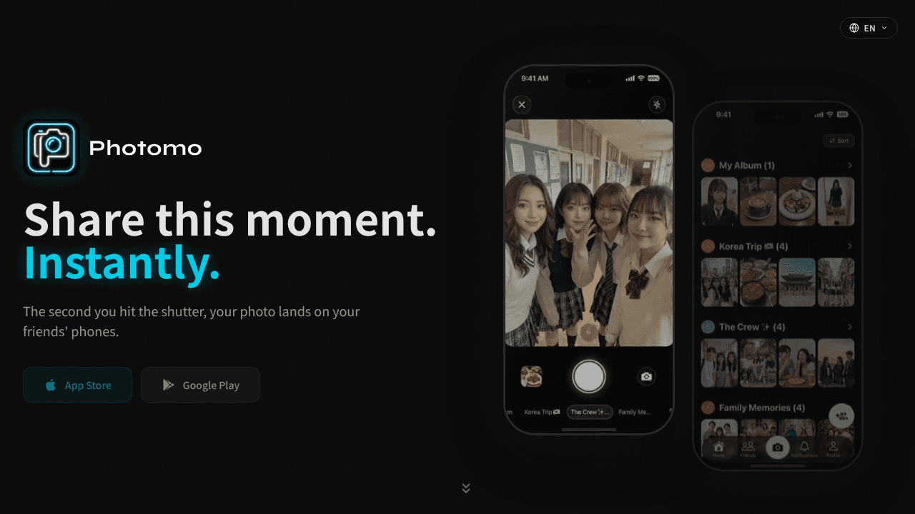 Photomo website screenshot