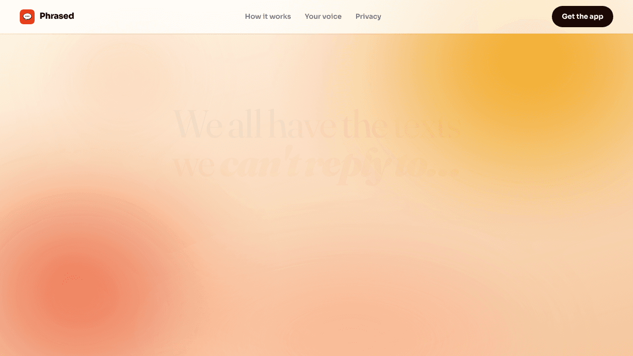 Phrased website screenshot
