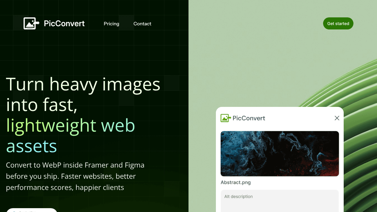 PicConvert website screenshot