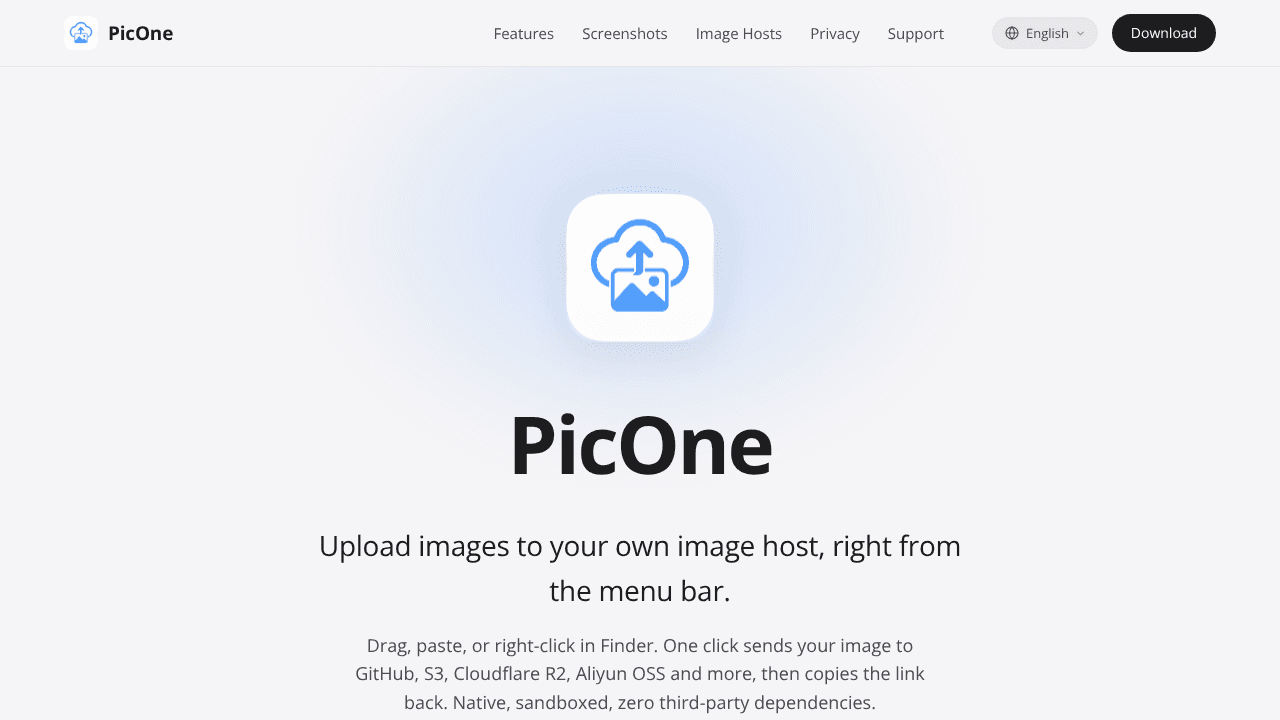 PicOne website screenshot