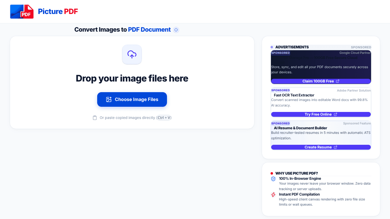 Picture PDF website screenshot